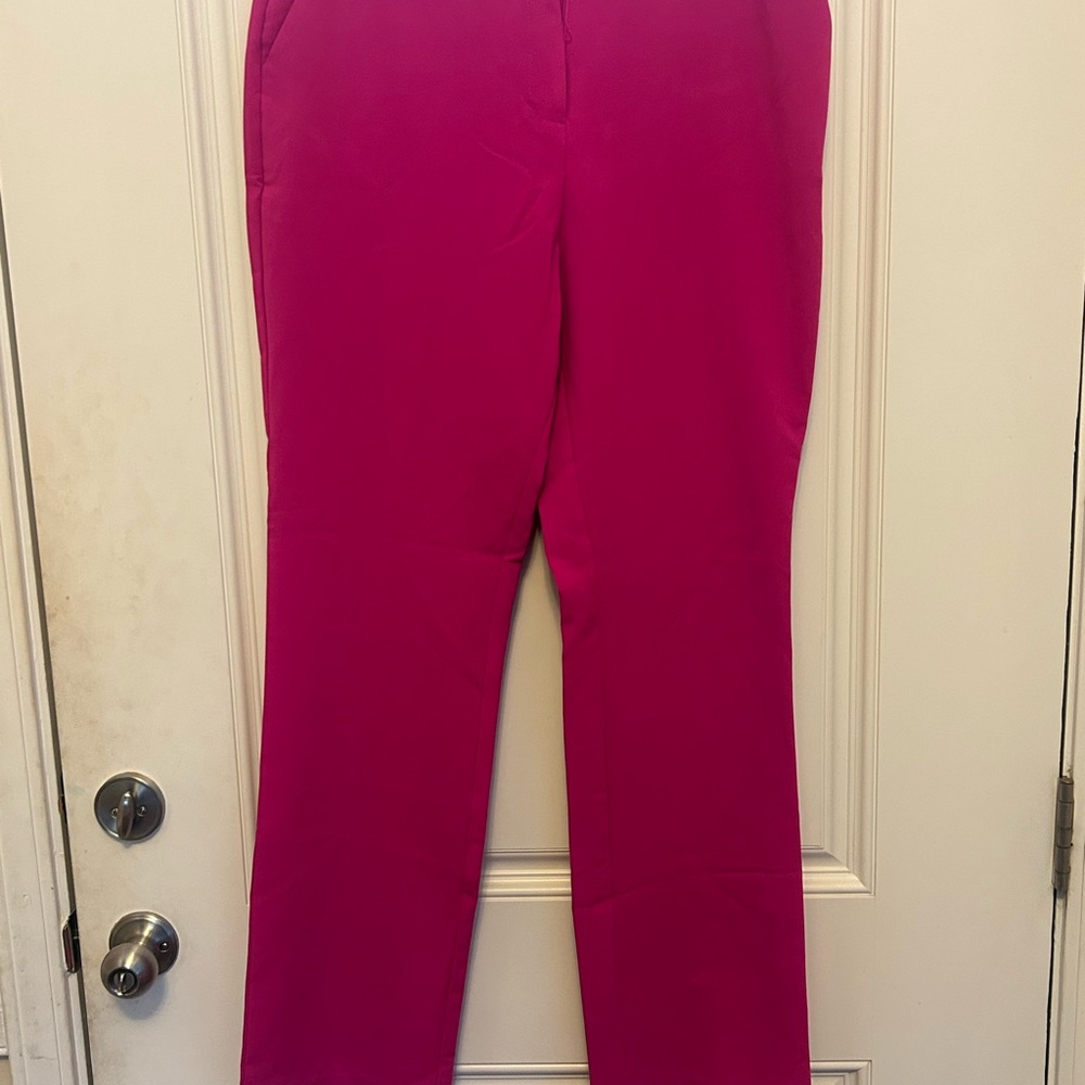 New York & Company Fuchsia Straight Leg Pants
